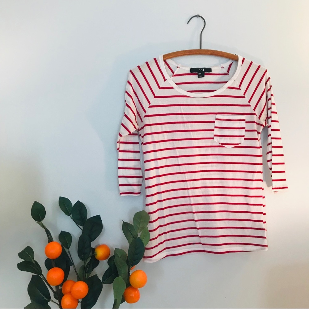 forever21 red striped shirt